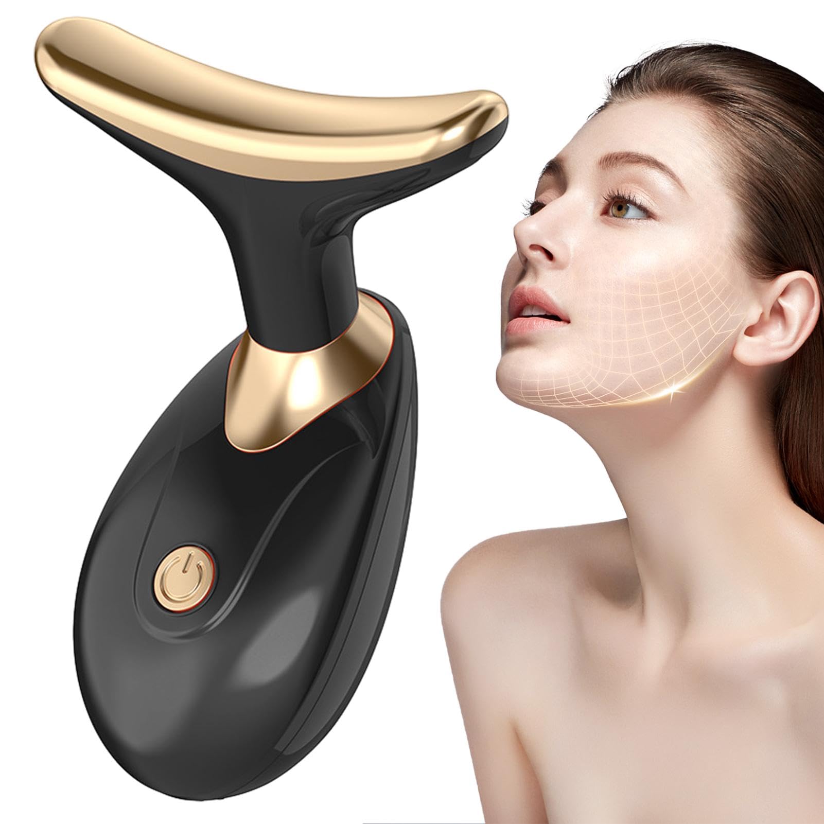 Facial Beauty Instrument, Electric Face Lift Massager, Skin Care Tool with Curved Massage Head for Business Travel, Travel, Home and Bedroom