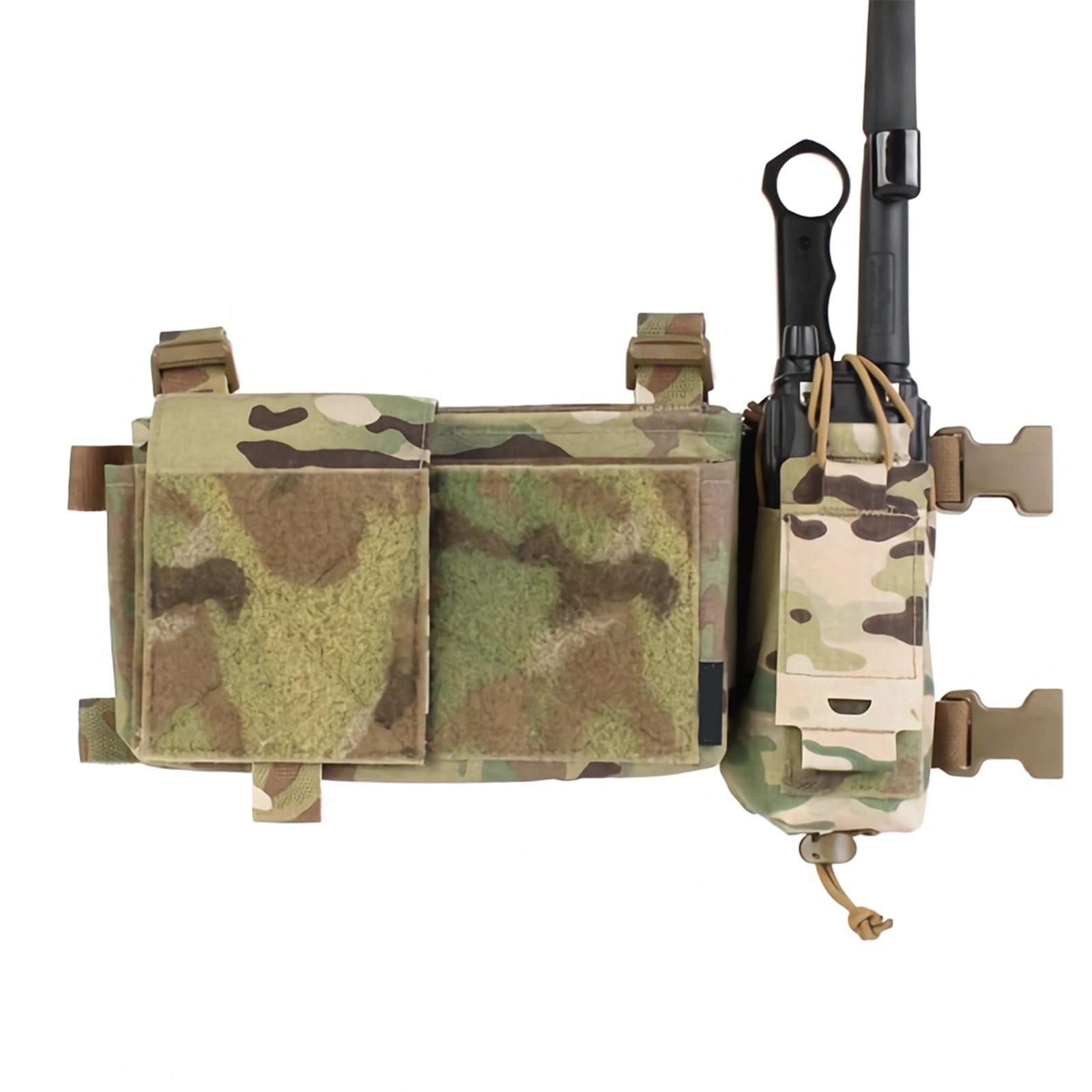 Panel Rozszerzający Molle, Taktyczny Panel Z Pętlą Na Hak Boczny, Pas Cummerbund Do Kamizelki, Kieszeń Na Radio, Ładownica Na Magazynek, Skrzydło Ekspandera Do Kamizelek Chest Rig(Black,2apck)