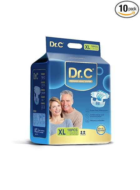 Dr.c Adult Diapers - XL Size - (10 pcs)
