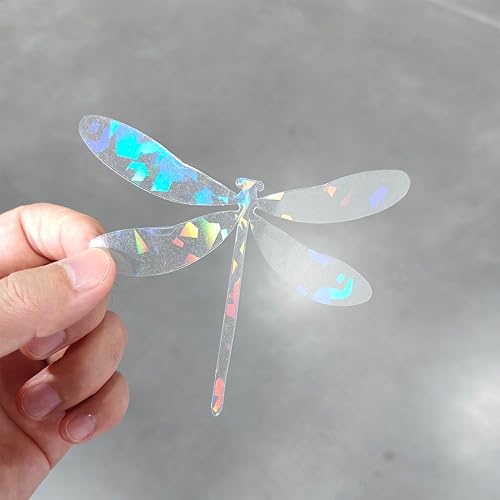 Miniatura 6 de Calcomanías holográficas para ventana para ataques de pájaros, calcomanías de vidrio anticolisión para ventana, evita que los pájaros golpeen
