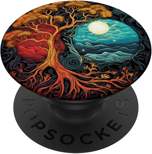 Yin Yang Árbol de la Vida PopSockets estándar PopGrip