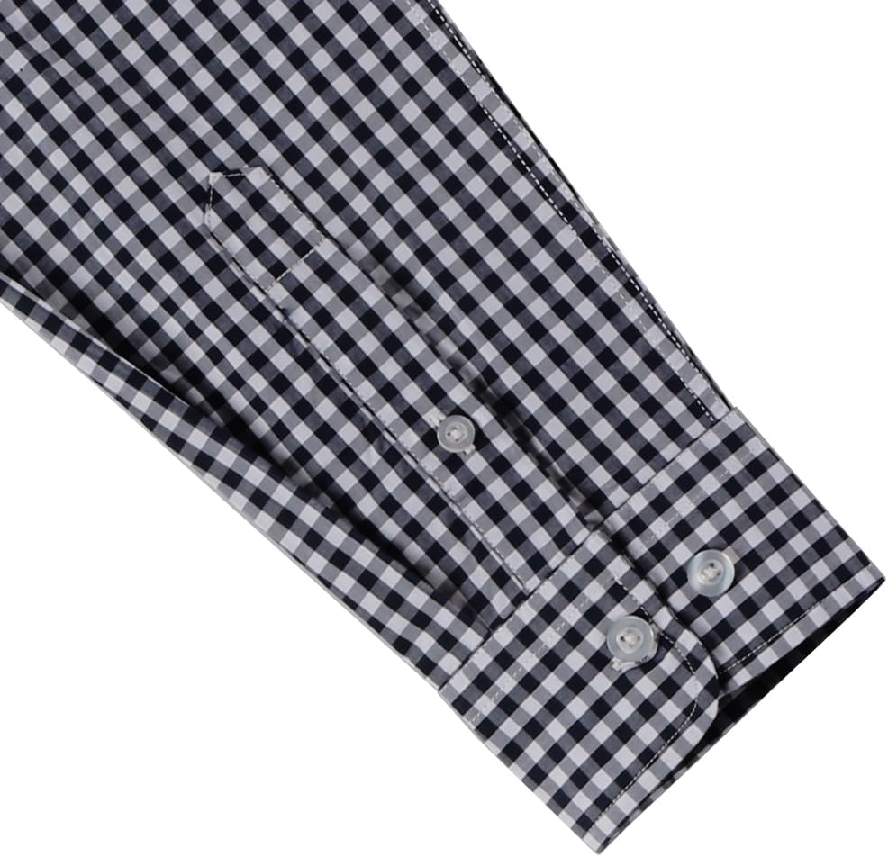Men's Plaid Casual Slim Fit Long Sleeve Button Down Dress Shirts - Image 6
