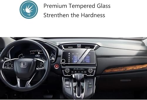 Miniatura 4 de ZFM Protector de pantalla de vidrio templado compatible con Honda CRV 2017-2022, dureza 9H, alta definición, protector de pantalla táctil central de
