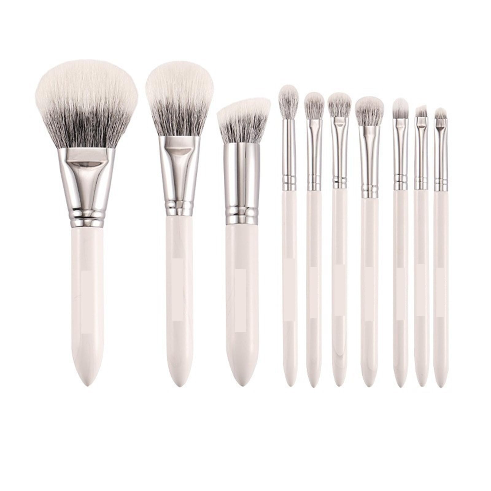 Juego de Brochas de Maquillaje Estuche con 10 brochas cosméticas for corrector y punteado para Viajes