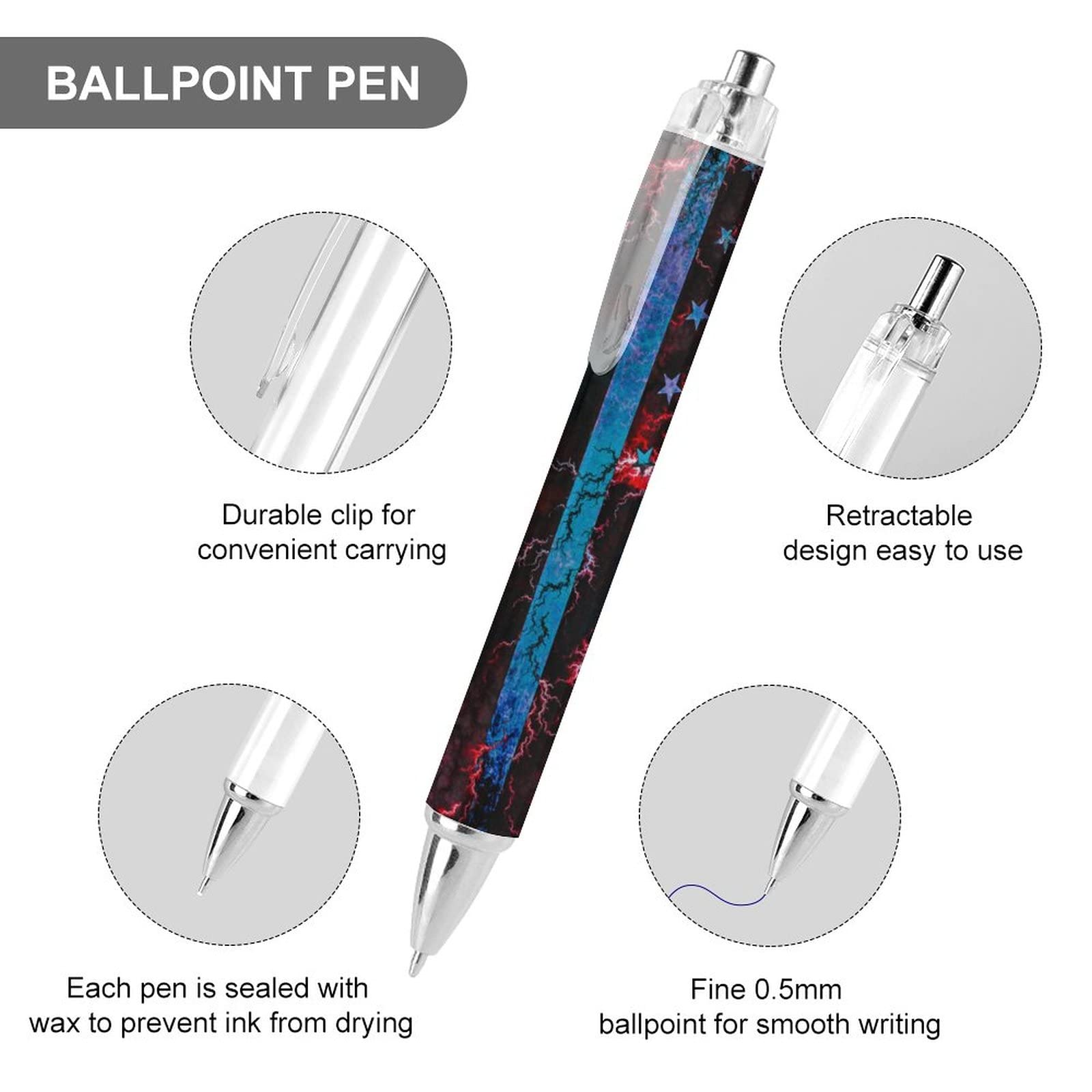 Penna A Sfera In Metallo Firmata Con Due Ricariche Nere Da 0,5