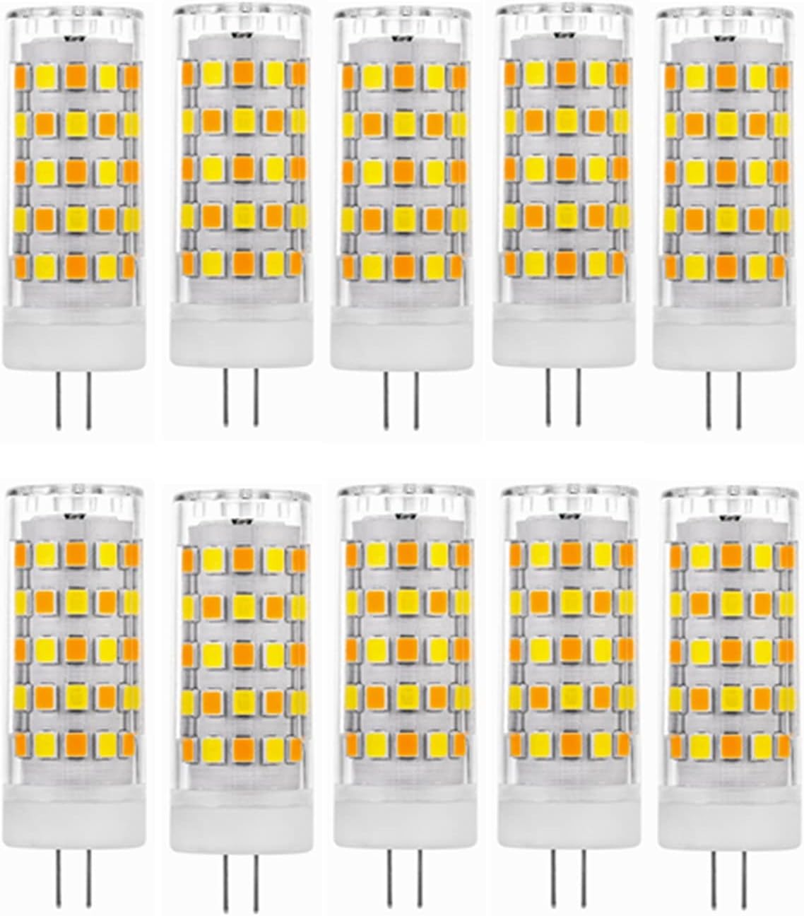 G4 Led Bulbs 5W SMD 2835 64leds Lihgt Bulb Three Color Temperature Adjustable Led Lamp Crystal Light Home Decor AC230V 10-Pack