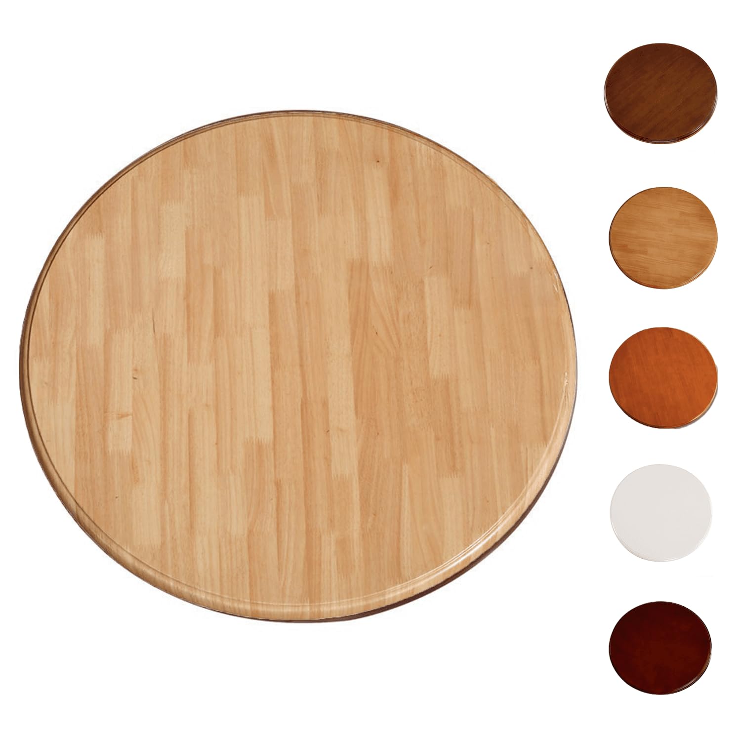 GGJYSYYK Wooden Dining Table Turntable Rotating Tabletop Tray Lazy Susan Turntable Smooth & Silent Spin Lazy Susan Tray with Swivel Assist System for Restaurants, Hotels And Party,D,80cm