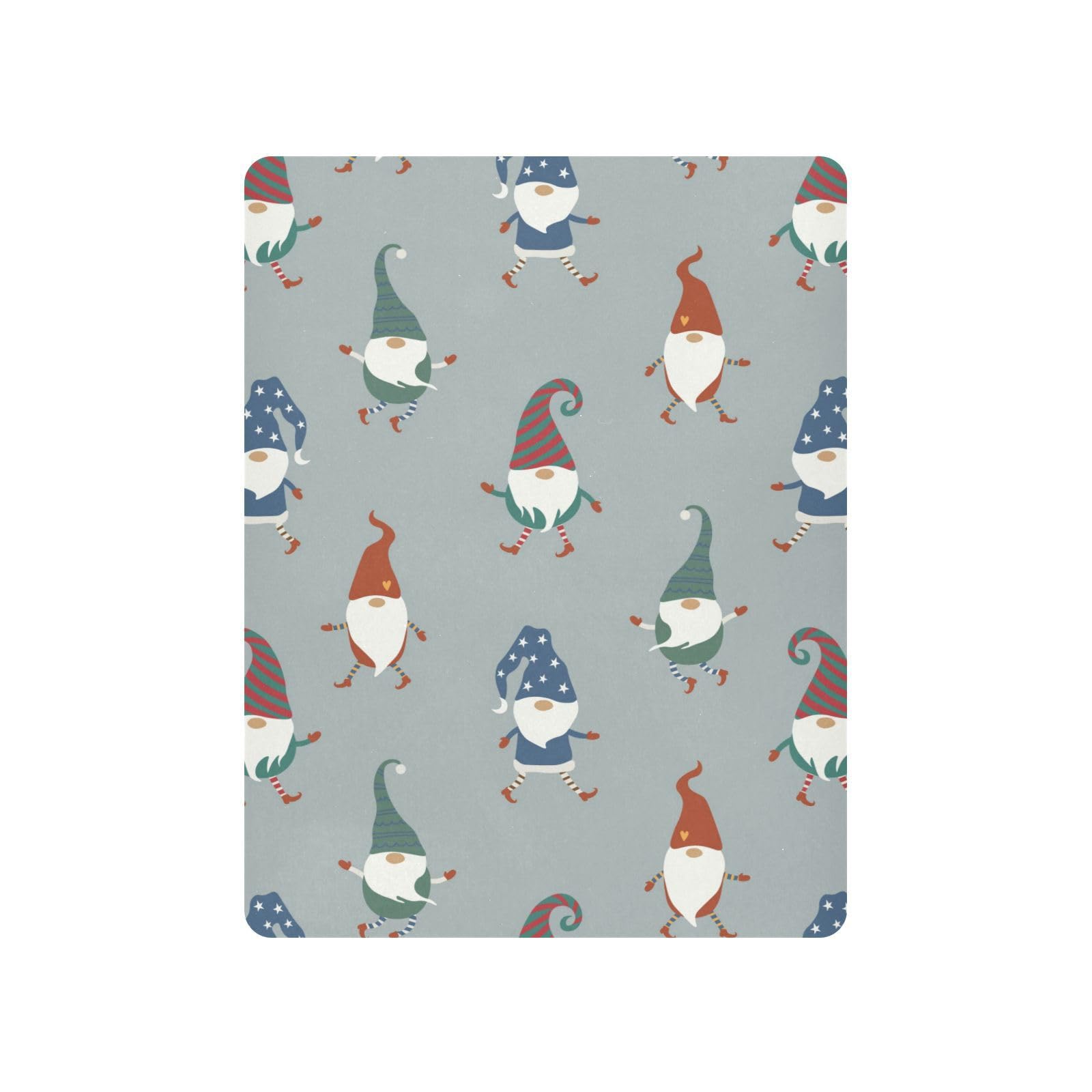 Moudou Christmas Gnome Playard Sheet for Boy Girls, Soft Breathable Fitted Toddler Sheet for Standard Playard Bed Mattress, 39 x 27 x 5 Inch