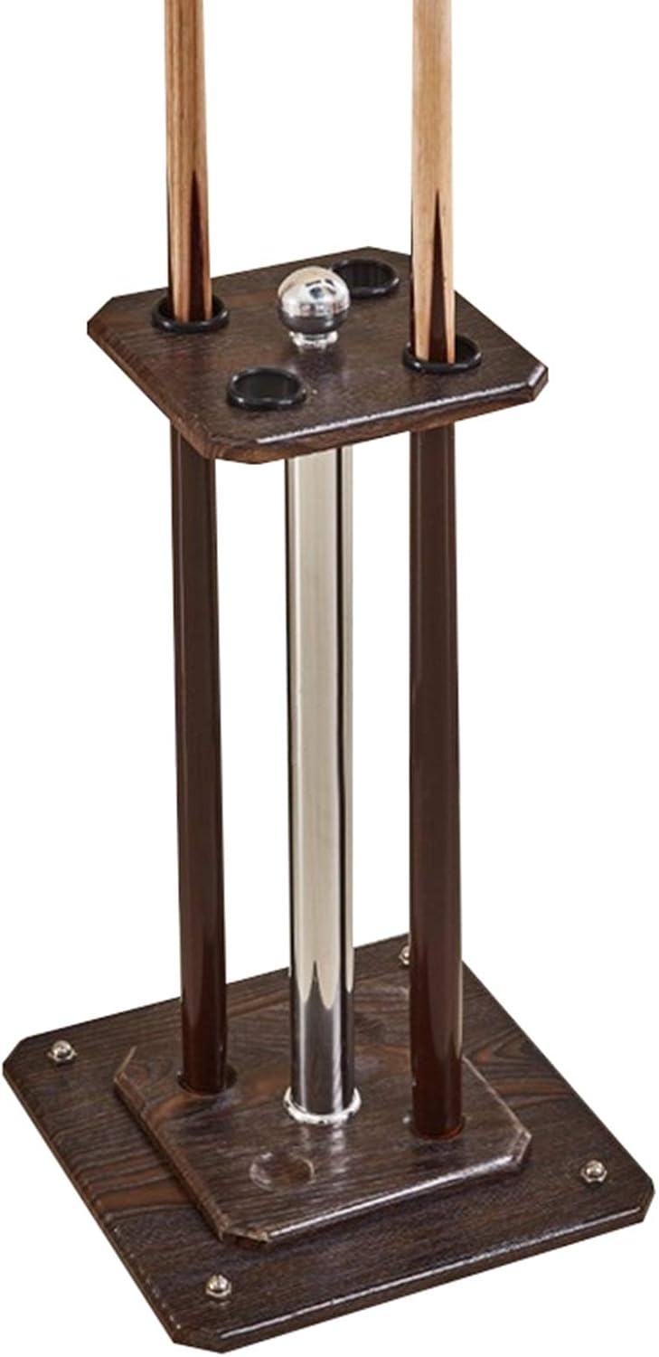Billiard Cue Holder-Wooden, Pool Cue Rack Holds 4 Cues, for School, Family, Billiard Hall