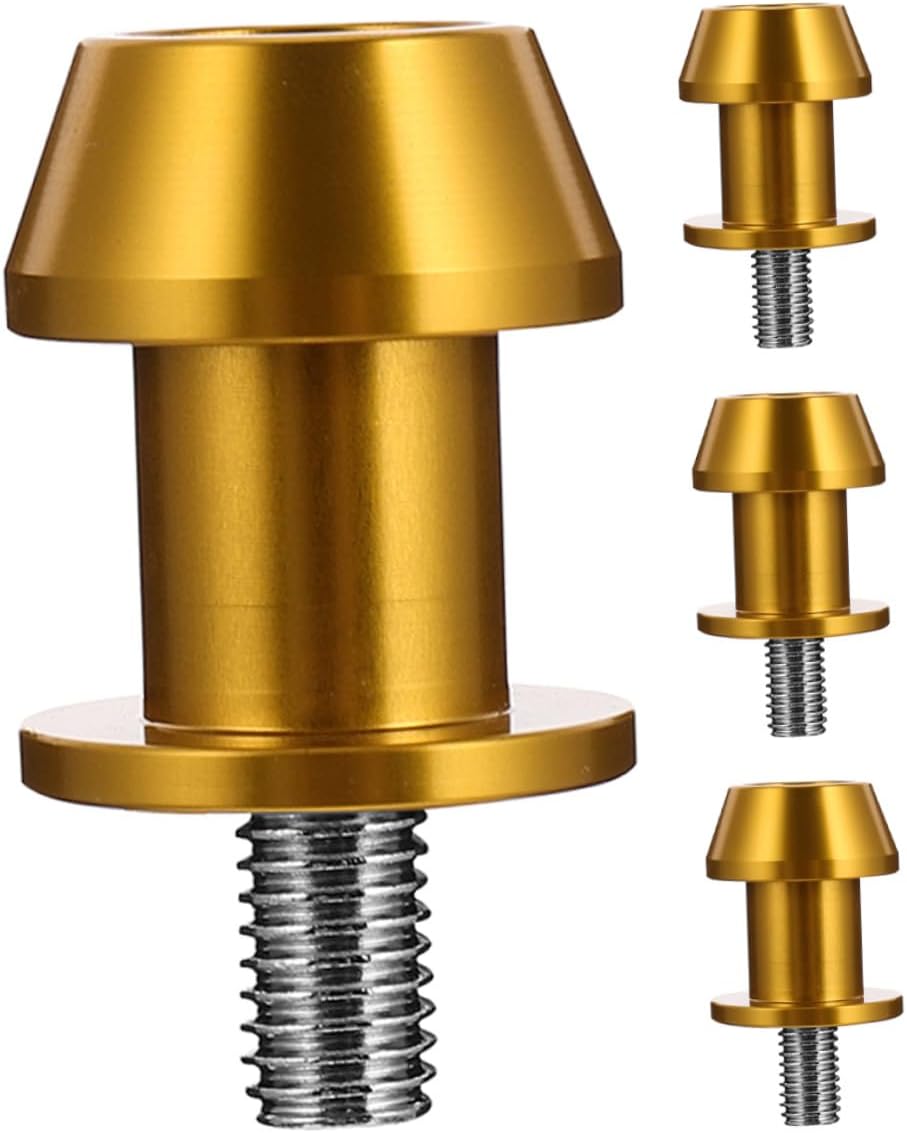 4pcs Motorcycle Swing Arm Spools Cnc Aluminum 8mm Gold Motorbike Swingarm Screw Stand Sliders Universal Replacement for Motorbike Accessories