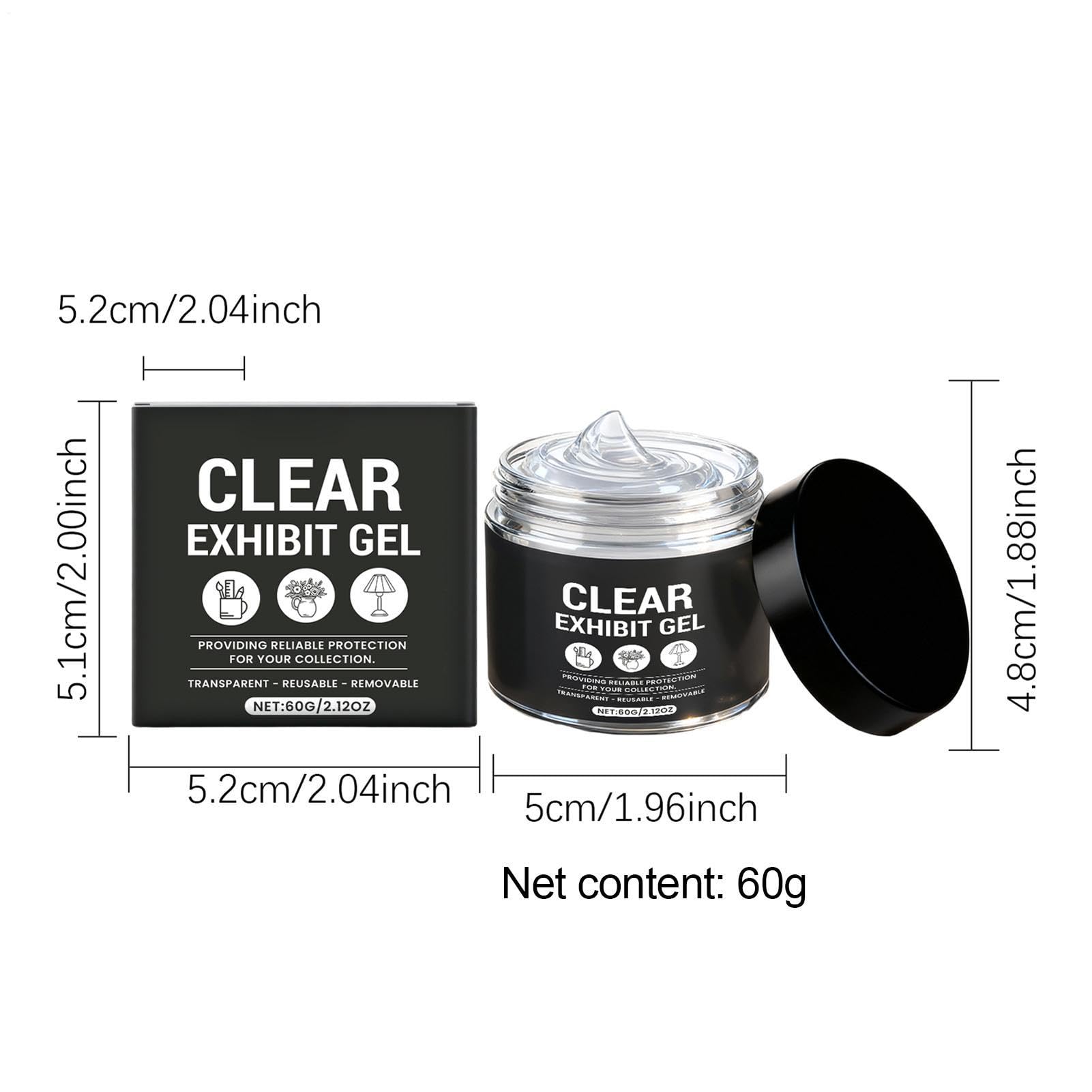 Museum Gel, Reutilizable Adhesive Wax, 50 g Removable Collection Gel with, Secure Display Cream with Modern Design, Gallery Equipment for Posters Craft Figures Glass Table