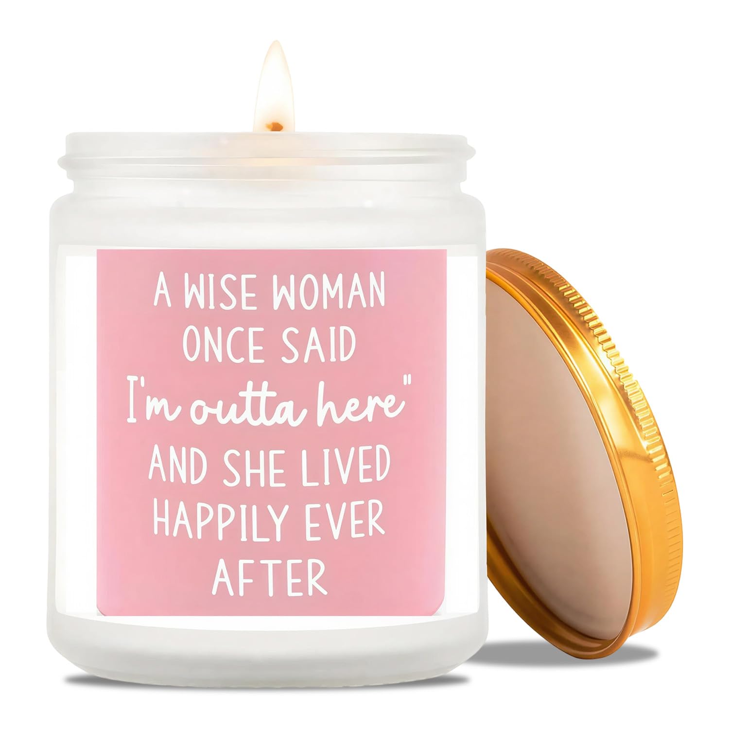 Retirement Gifts for Women, Handmade 3.5oz Lavender Soy Wax Candle, Funny Retirement Gifts for Women, 2026 Retired Presents for Coworkers, Boss, Mom, Teacher, Nurse, Decorations