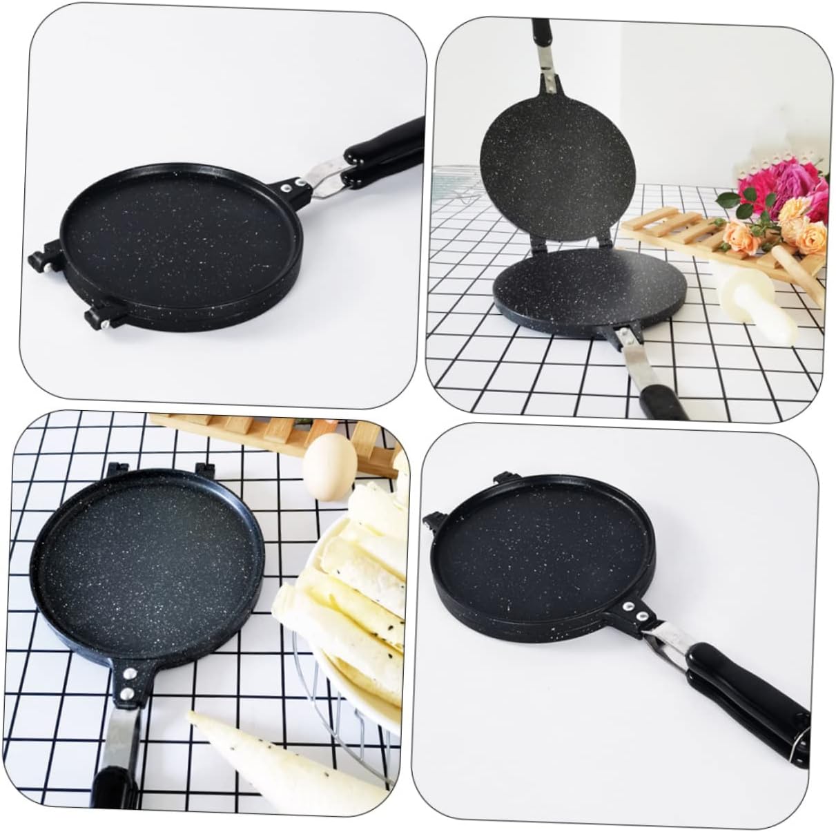 BESPORTBLE Egg Skillet Pan Kitchen Baking Pan Non Stick Cookware Ice Cream Cone Pancake Mold Cone Cooker Waffle Cone Making Ice Cream Mold Hard Hat Round Aluminum Alloy Fried Eggs Household
