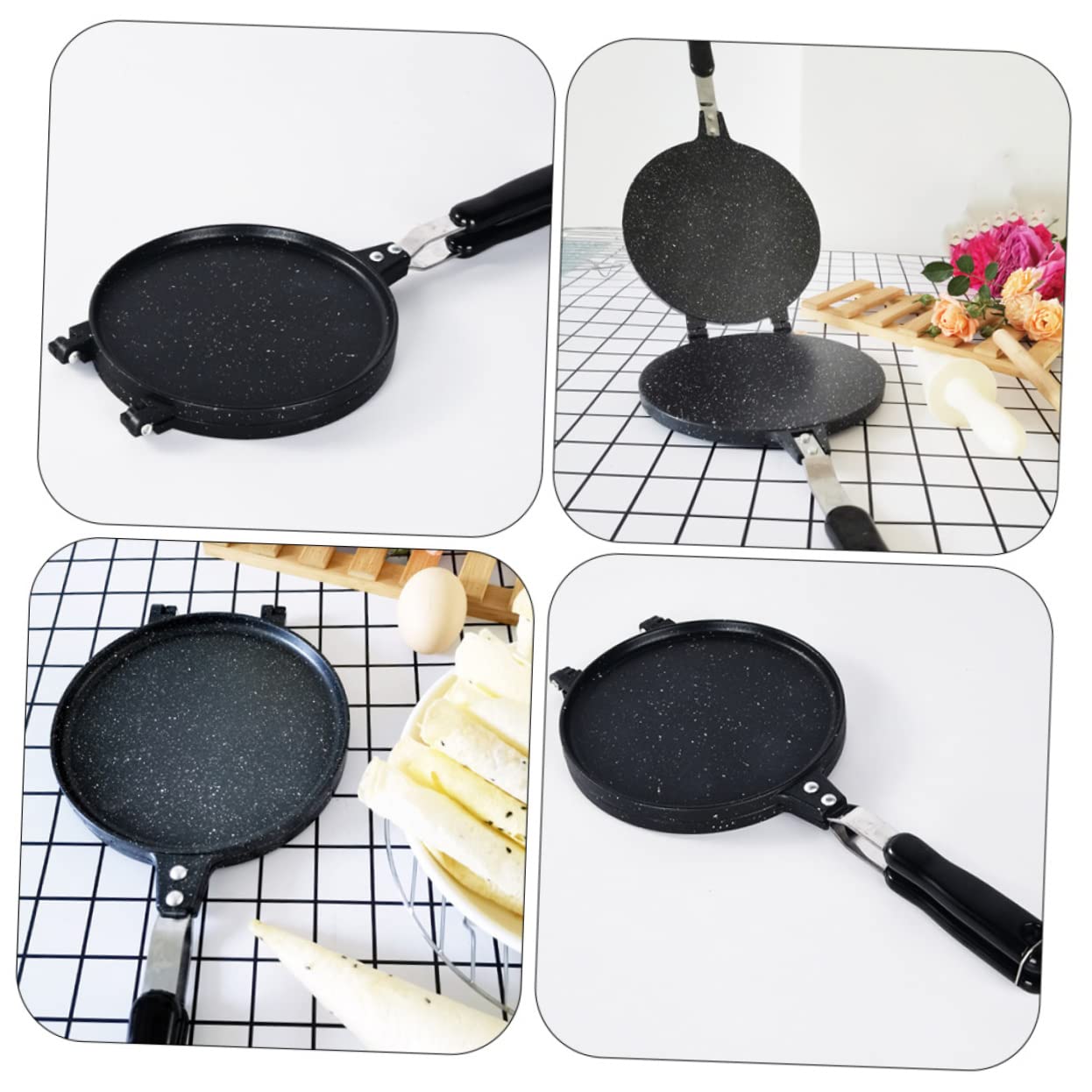 BESPORTBLE Egg Skillet Pan Kitchen Baking Pan Non Stick Cookware Ice Cream Cone Pancake Mold Cone Cooker Waffle Cone Making Ice Cream Mold Hard Hat Round Aluminum Alloy Fried Eggs Household