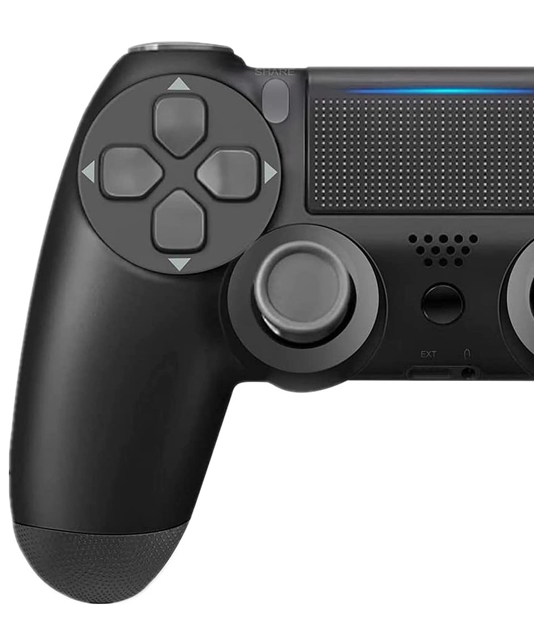 Wireless Game Controller for P4/Pro/Slim/PC 800mAh Rechargeable Battery Game Controller with Dual Vibration/Game Joystick/Headset Jack/Six-axis Sensor P4 Wireless Controller (Black)