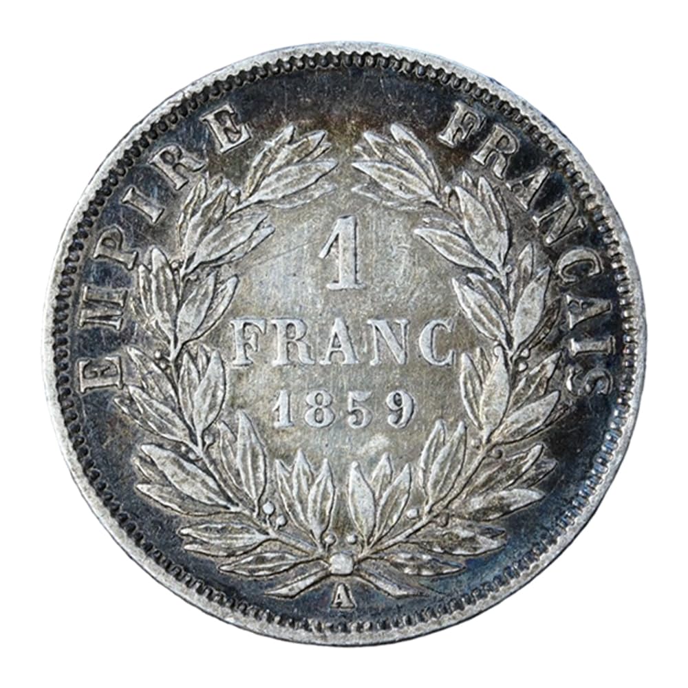 Pièce de Monnaie Ancienne française, Collection de pièces en Argent européennes, pièce Ancienne pour collectionneurs, Monnaie Antique, Cadeau Historique (France-1859)