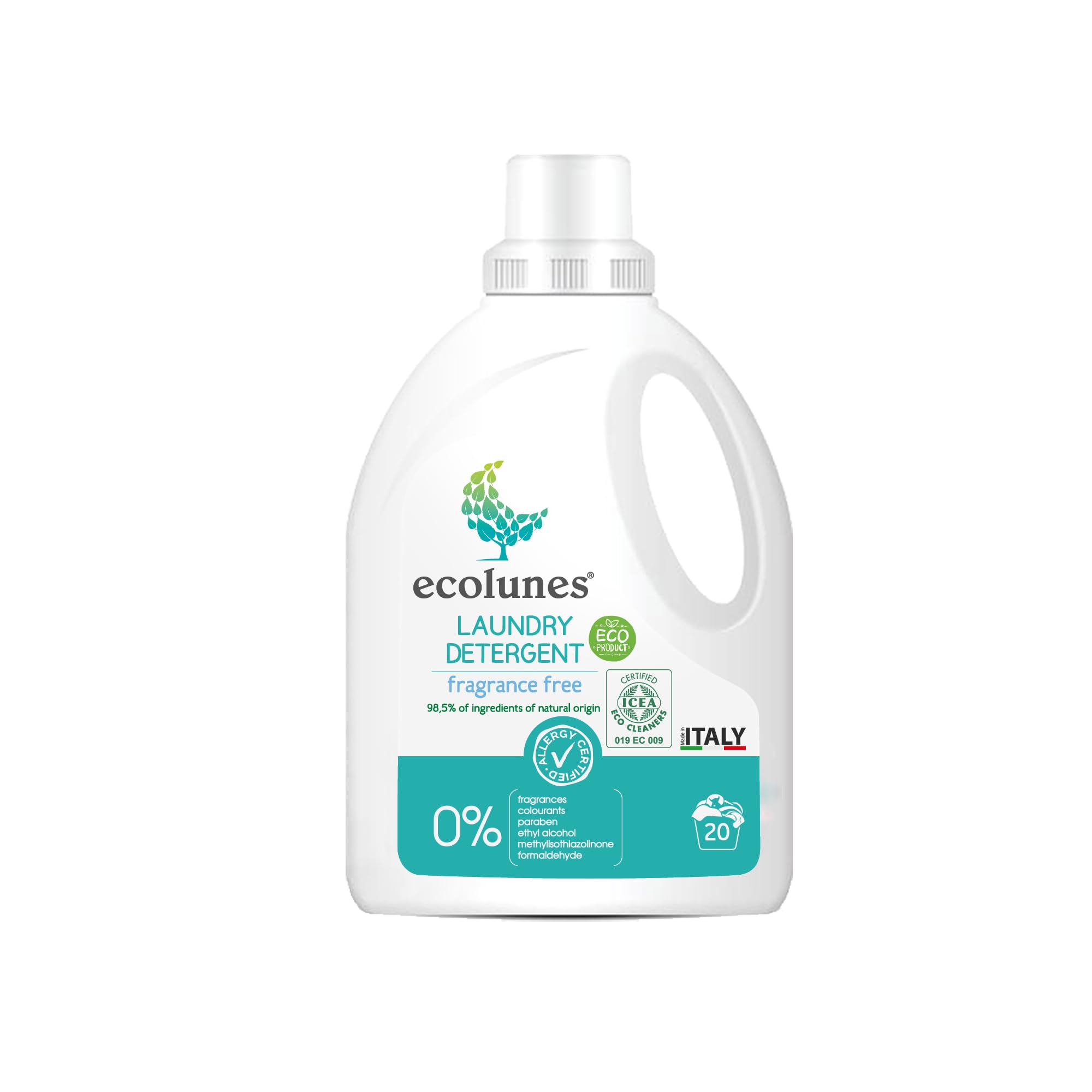 Fragrance-Free Laundry Detergent | Hypoallergenic & Sensitive Liquid Detergent Liquid Gel | Plant-Based Eco-Friendly & Chemical-Free Laundry Detergent For Everyday use - 1 Liter