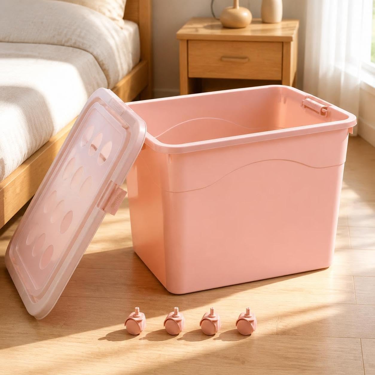 Boîte Rangement Empilable en, 63x46.5x37 cm