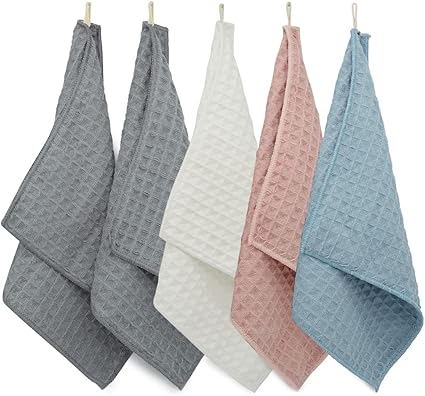 Amazon Kyosama キッチンクロス ぞうきん 台拭き ふきん 食器 キッチン 雑巾 綿 吸水クロス キッチンタオル グレー2枚 ホワイト1枚 ブルー1枚 ホワイト1枚 ピンク1枚 約30 30cm ワッフル生地 キッチンクロス オンライン通販