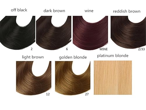 Miniatura 4 de 2 x 3 pulgadas, mono, lacio, cabello humano virgen con clip, pieza de pelo para mujer (6 pulgadas, marrón oscuro)