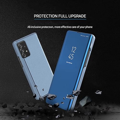 Miniatura 7 de Ysnzaq View Smart Window Case para Samsung Galaxy A13 4G (no 5G), diseño de espejo de negocios, protección completa con función atril para Samsung