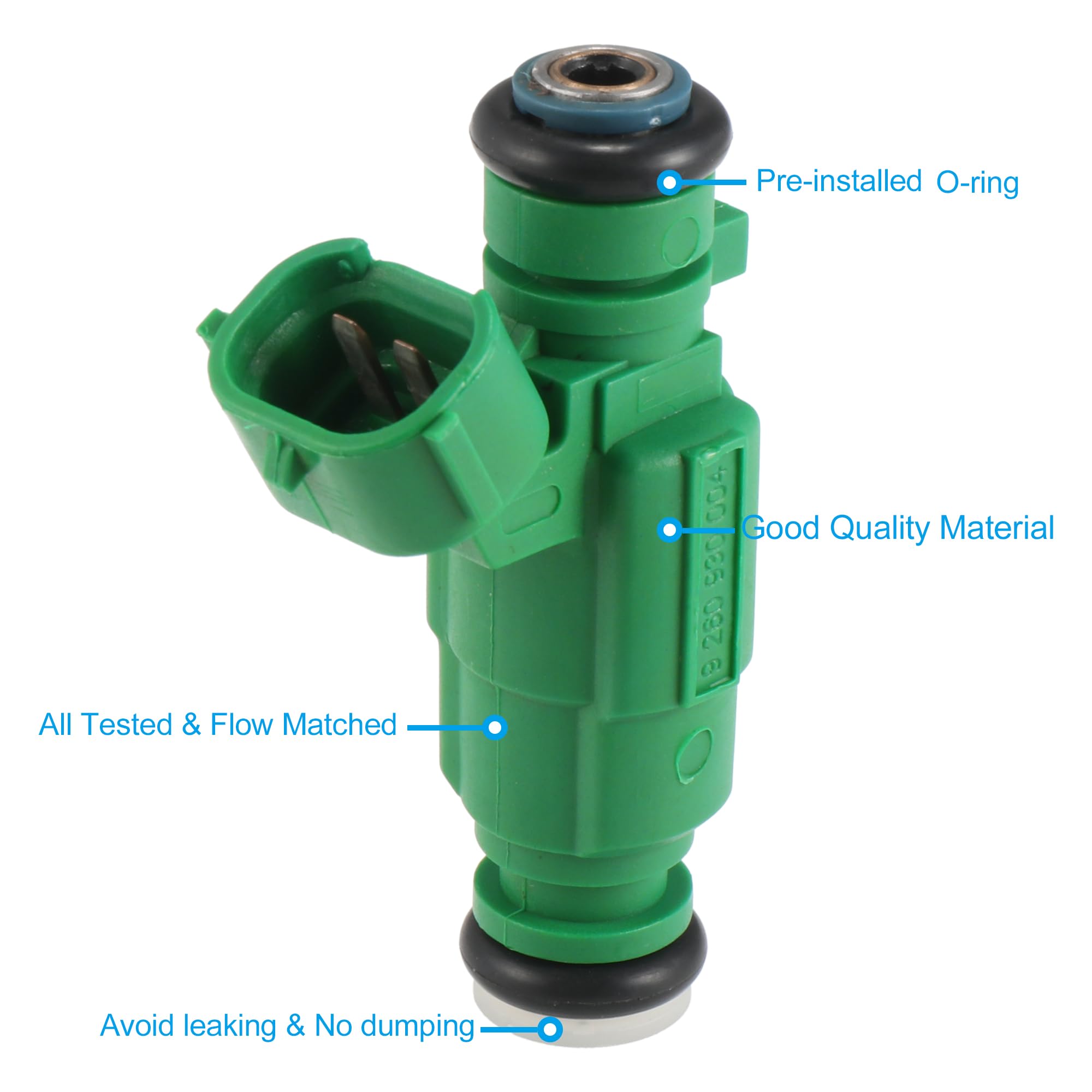 X AUTOHAUX Injecteur De Carburant Vert Pour Kia Rio 06-11 4pcs