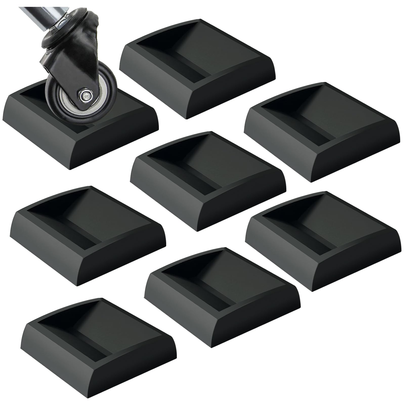 Butées de lit WELLGO en silicone de 5,1x5,1 cm pour meubles - Lot de 8