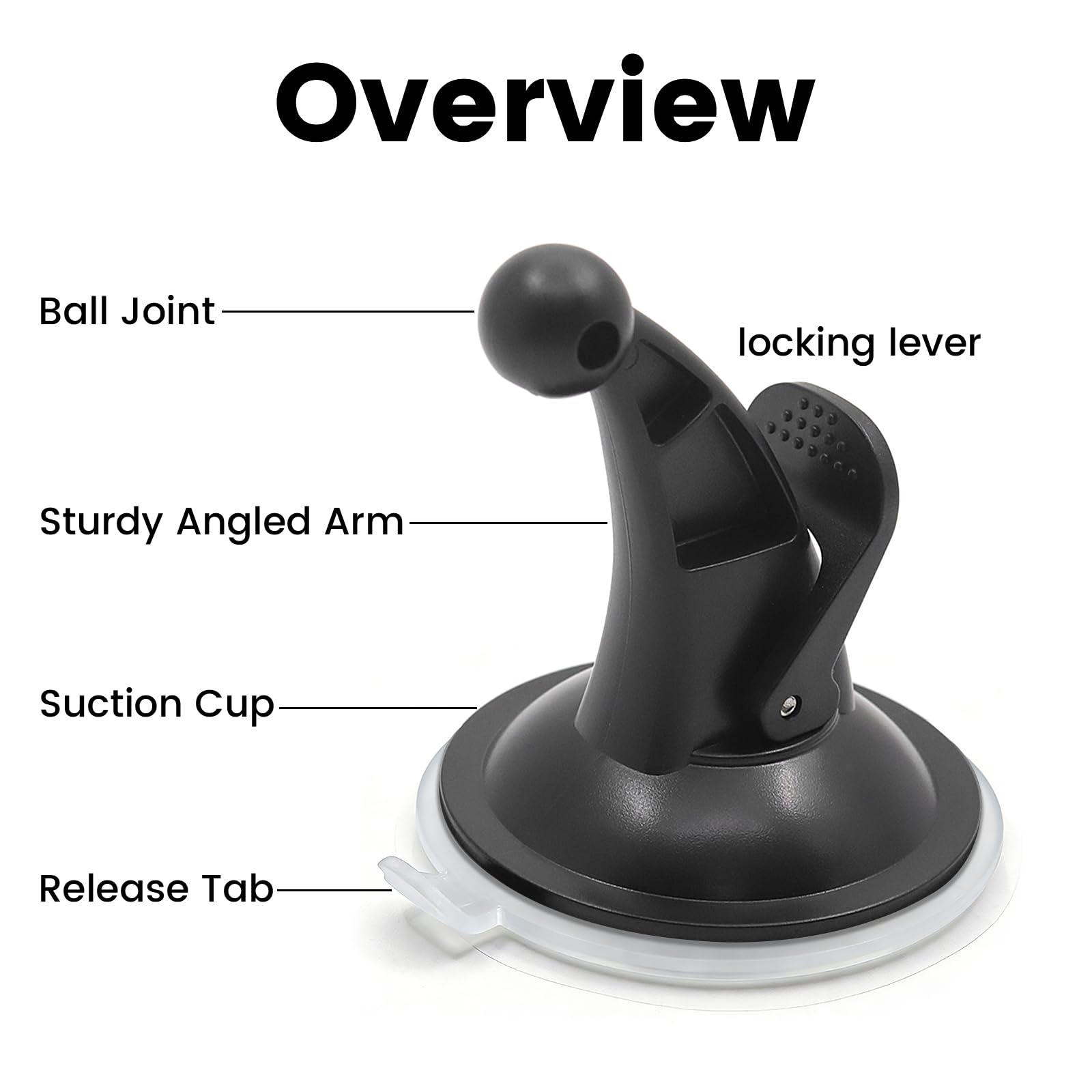 jose2015 2 ventosas de TPU de 17 mm, soporte de ventosa para parabrisas GPS, soporte GPS para Nuvi Drive Dezl RV GPS, color negro