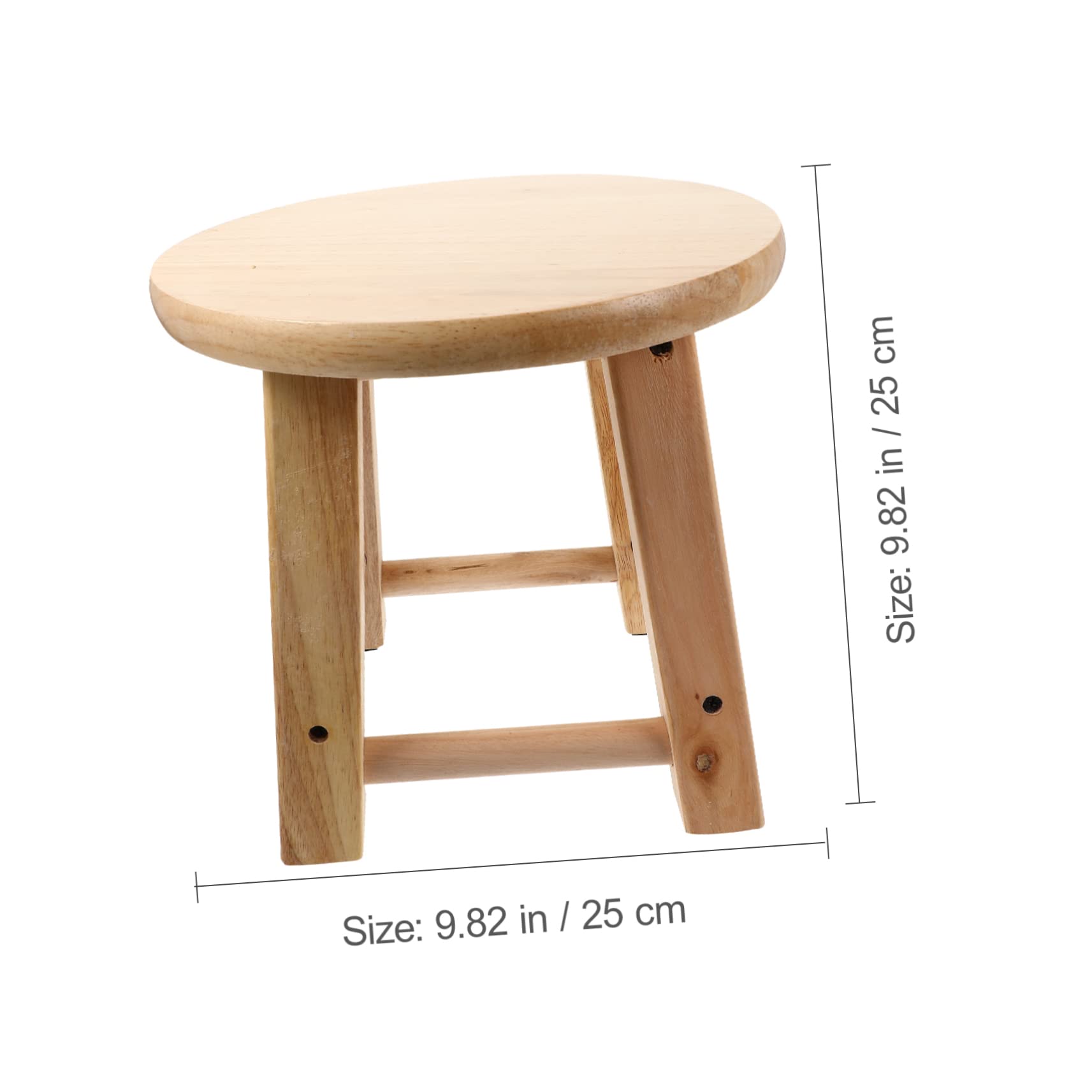 Taburete pequeño de madera de 25 x 25 cm, reposapiés de baño de madera maciza, mini asiento creativo para inodoro, versátil y bajo, para uso en el hogar, cocina o sala de estar