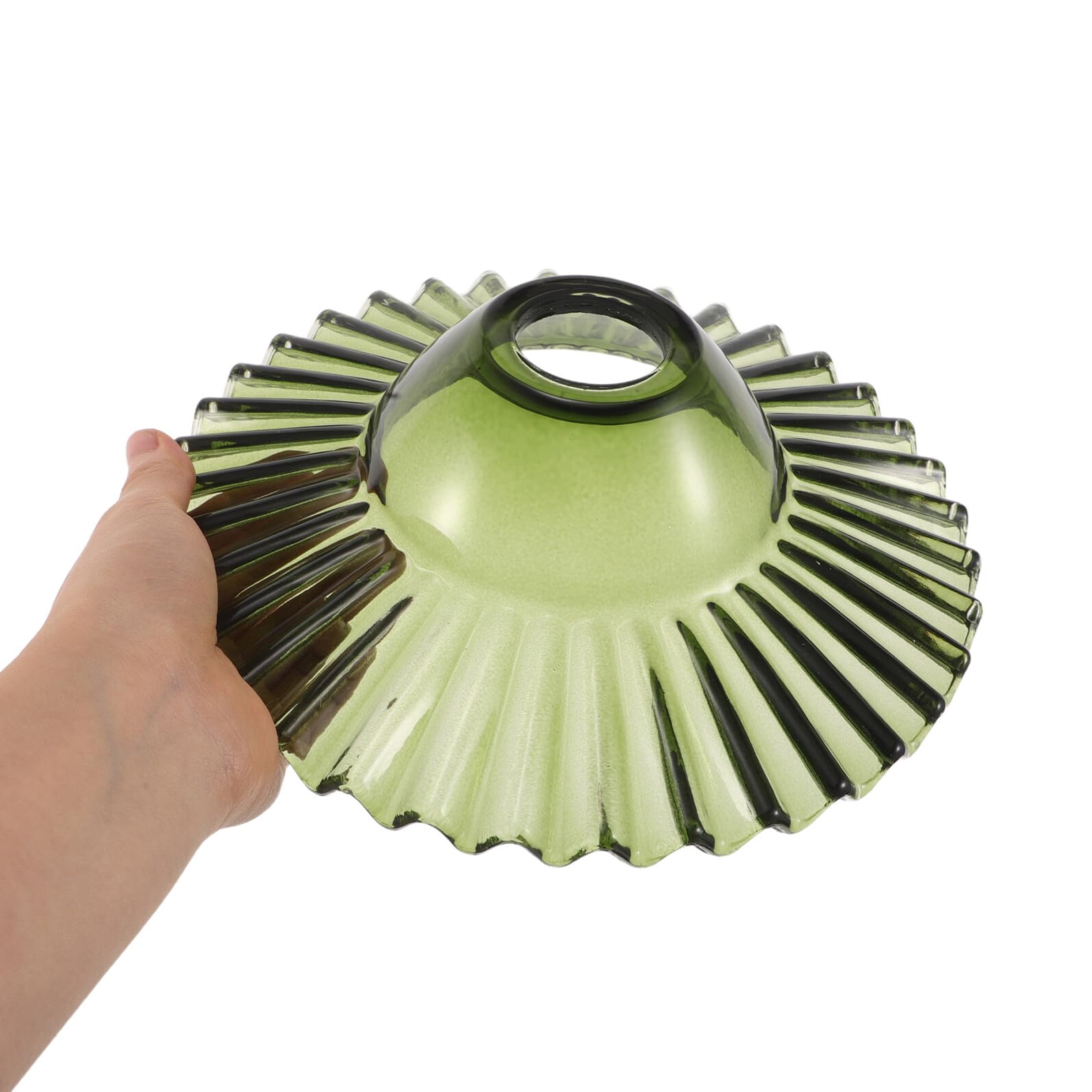 Ciemnozielony szklany klosz szklany klosz lampy lampy dzwonkowej Zielona lampa zabytkowy Lampa wisząca Odcień ściennej Absaż sufitowy Green