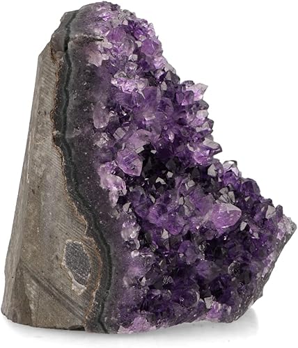 Deep Purple Project Roca de cristal de amatista de 12 a 1 libra de racimos crudos de geoda de cuarzo de Uruguay, Amatista
