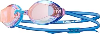 TYR Youth Black Ops 140 EV Mirrored Racing Goggles - Competition Ready Swim Goggles with Wide Vision, Anti-Fog, UV Protection