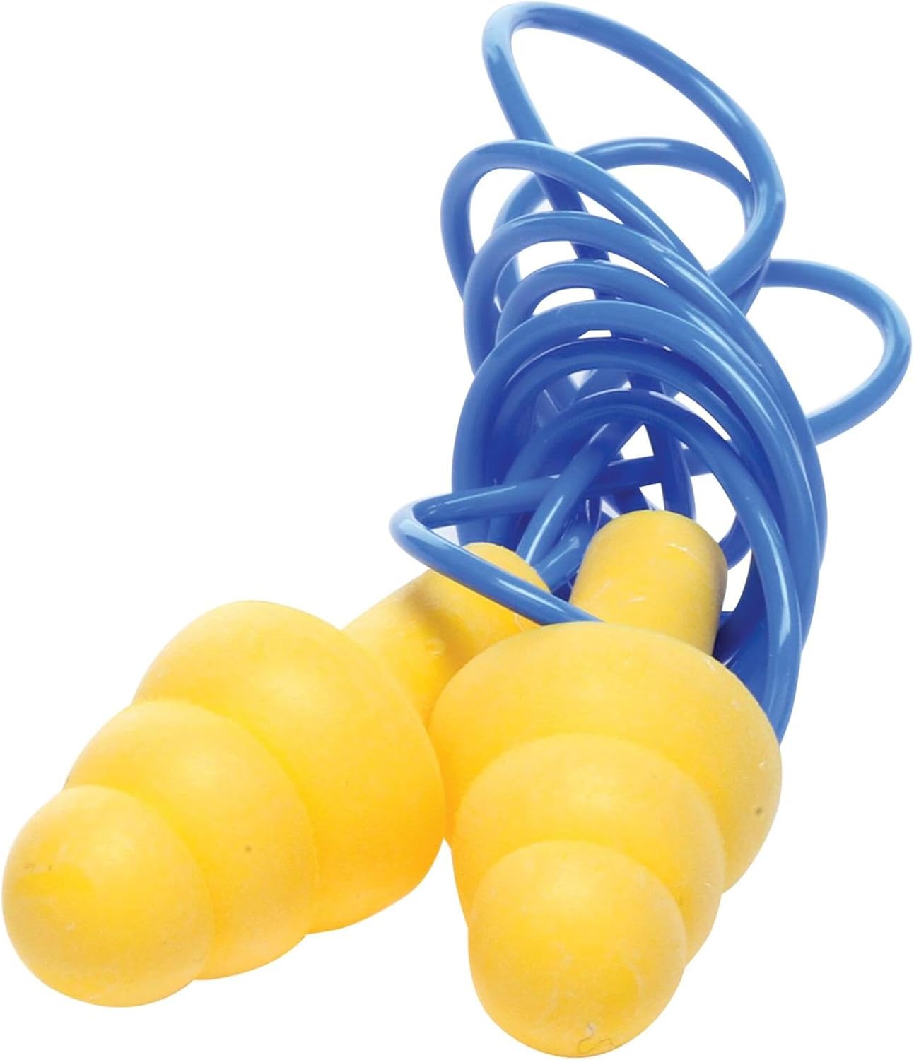 3M 340-4014 Multiple Use UltraFit Triple-Flange Elastomeric Polymer Corded Earplugs with Vinyl Cord (200 Pair Per Box)