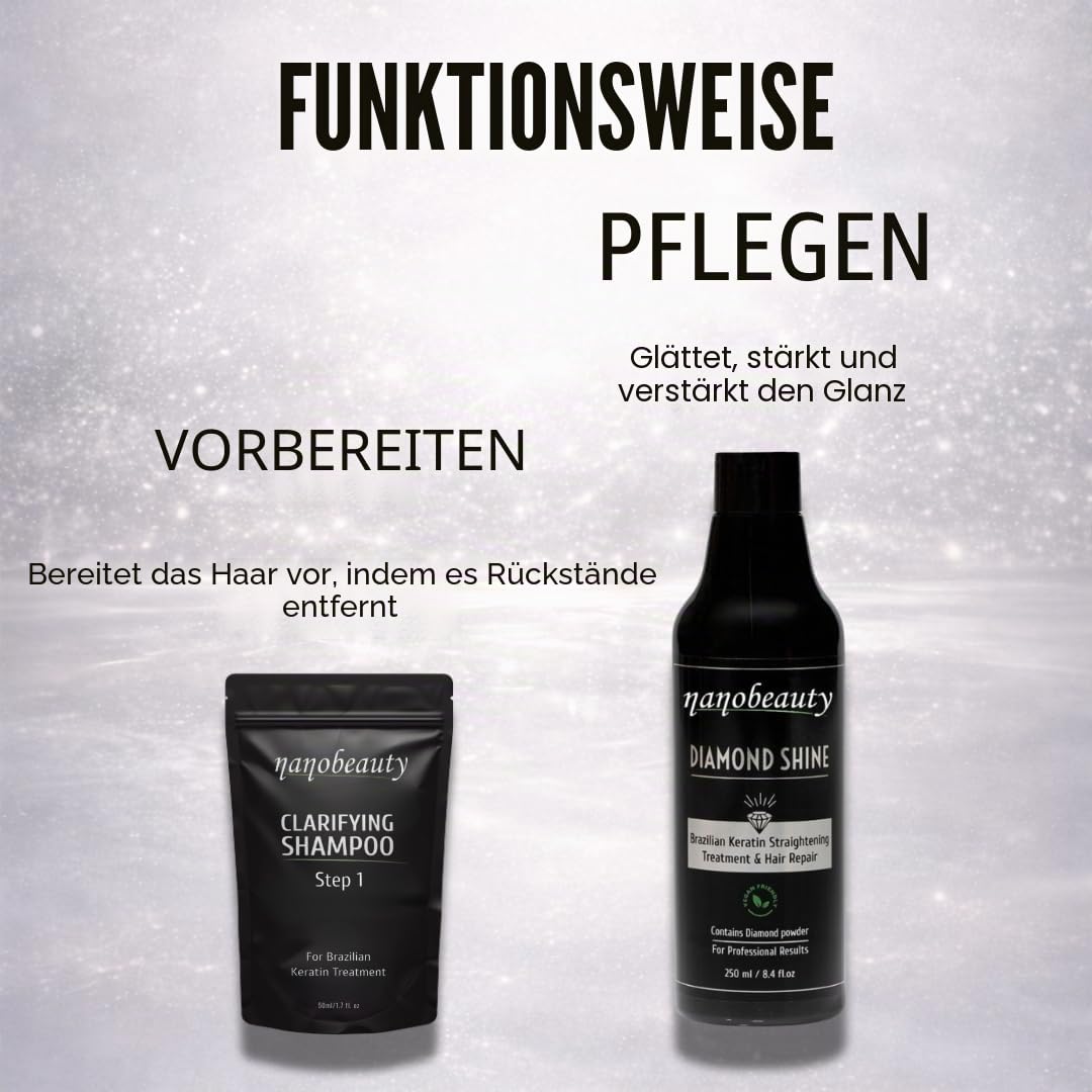 Brazilian Keratin haarglättung Treatment, Formaldehyd frei Diamond Shine 250ml Vegan Luxury Blow dry /repair
