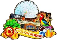 Vista 1 de Pigeon Forge Ternessee USA - Imán de madera para nevera, monumentos 3D, recuerdos coleccionables, decoración hecha a mano, 1841