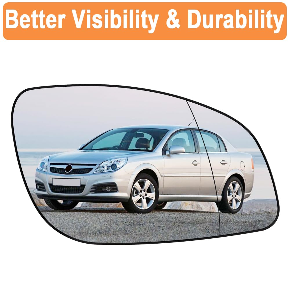 SENZEAL Szkło Lusterka Wstecznego Podgrzewane Prawa do Opel Vectra C 2002-2008 Signum 2003-2008 Lusterko Zewnętrzne Wymiana Szkła 1428700 24438121 (Prawa Strona)