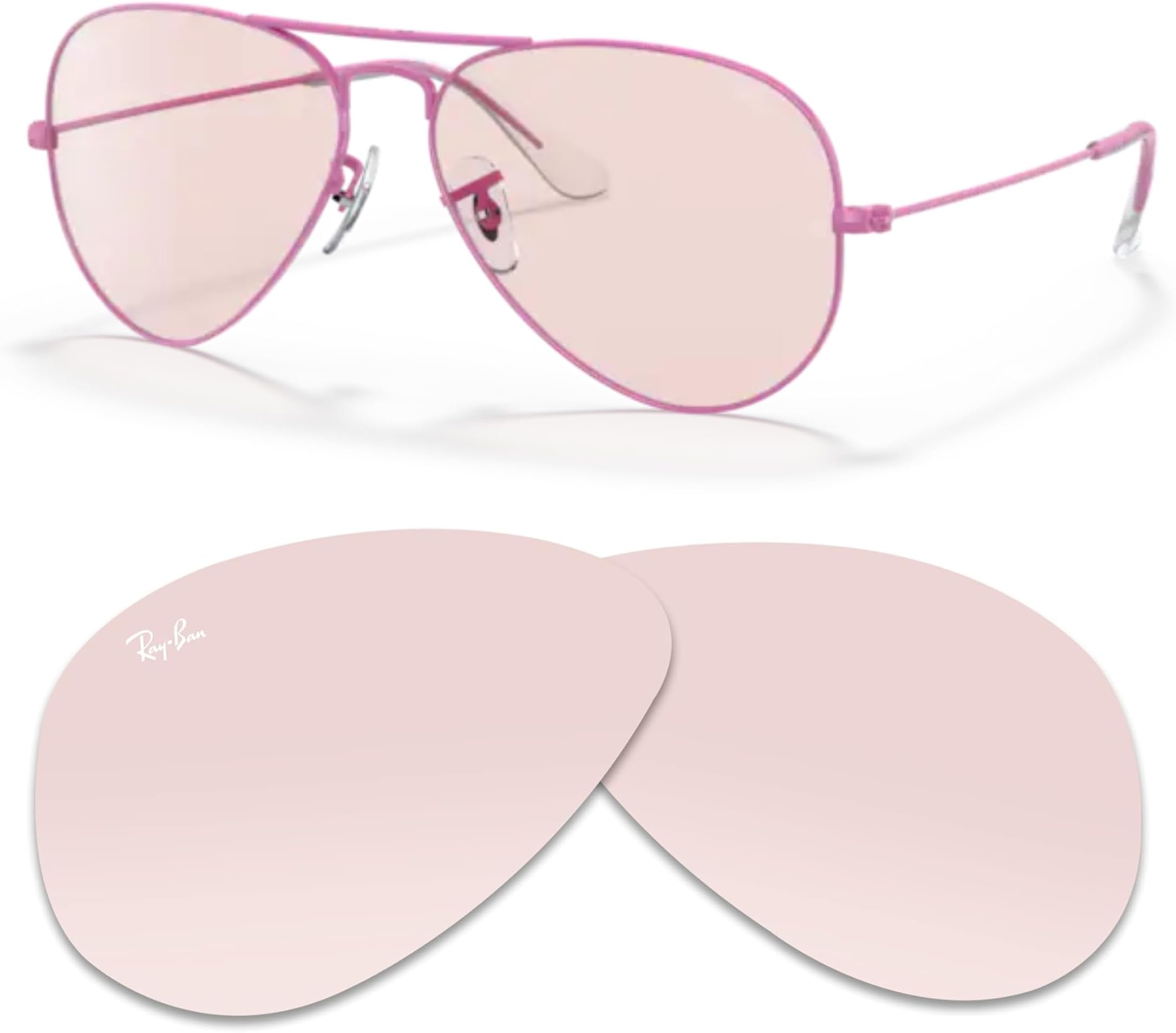 Ray-Ban Original AVIATOR LARGE METAL RB3025 Replacement Lenses +BUNDLE with ACCESSORY EYEWEAR KIT
