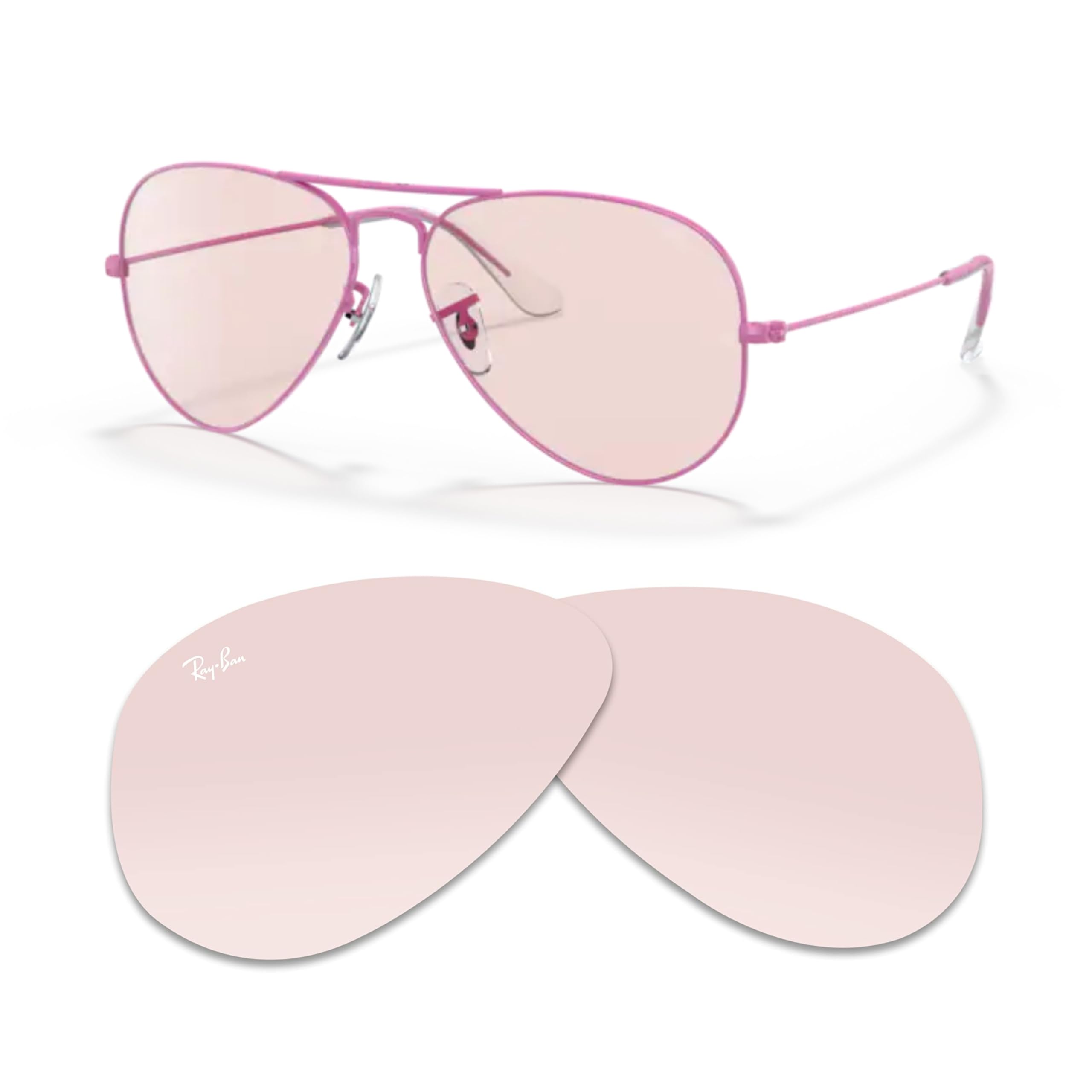 Ray-Ban Original AVIATOR LARGE METAL RB3025 Replacement Lenses +BUNDLE with ACCESSORY EYEWEAR KIT