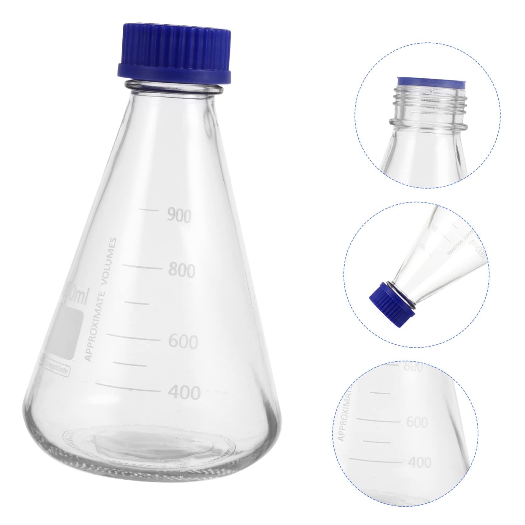 1000ml Konische Glasflasche Mit Schraubverschluss Erlenmeyer Kolben Für Laborarbeiten Chemie Experimente Und Wissenschaftliche Anwendungen Hochwertiges Präzise