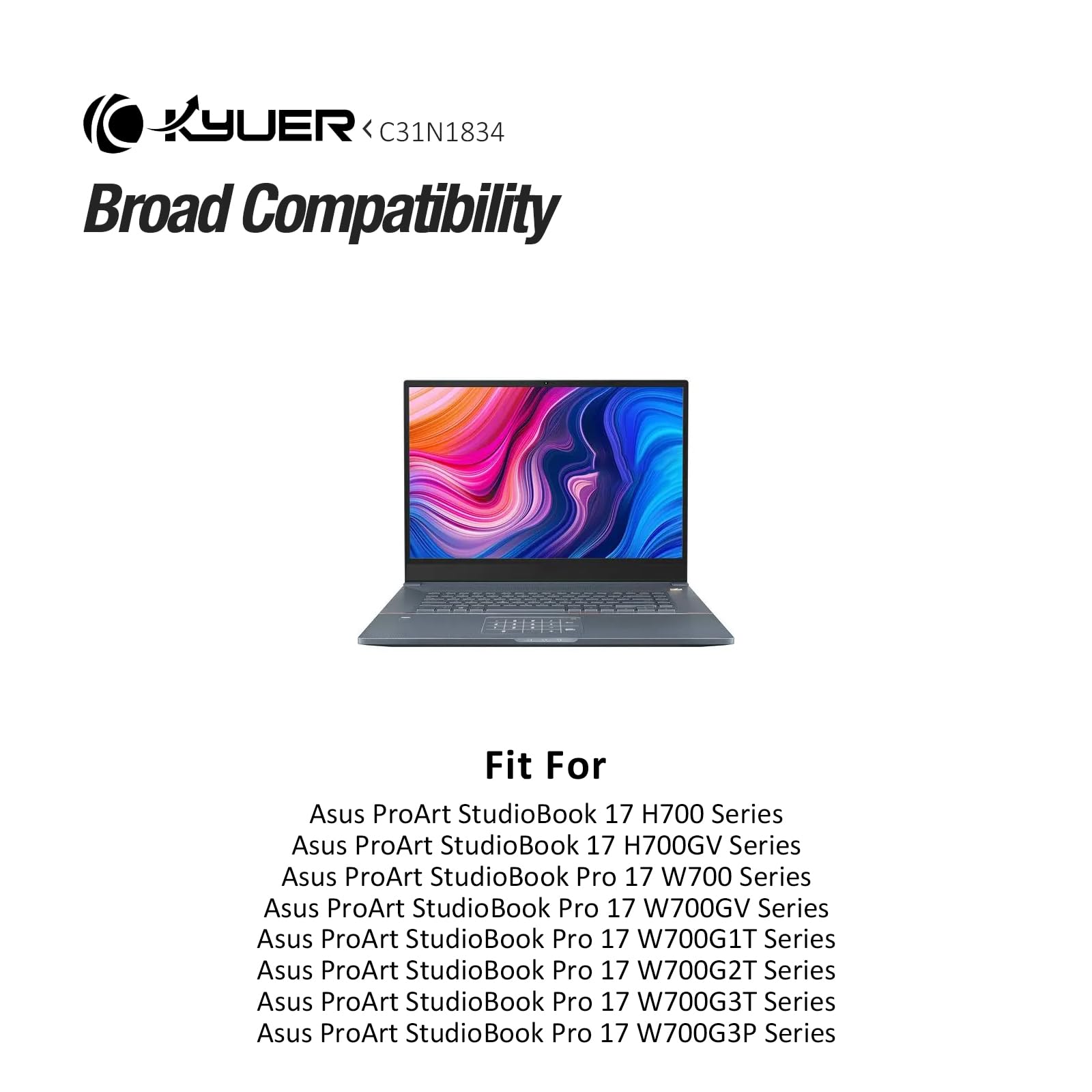 K KYUER 57WH C31N1834 Laptop Batería para Asus ProArt StudioBook Pro 17 W700 H700 H700GV W700GV W700G1T W700G2T W700G3T W700G3P Series W700G3T-AV093R W700G3T-AV027R AV090R W700G1T-AV046R H700GV-AV023R