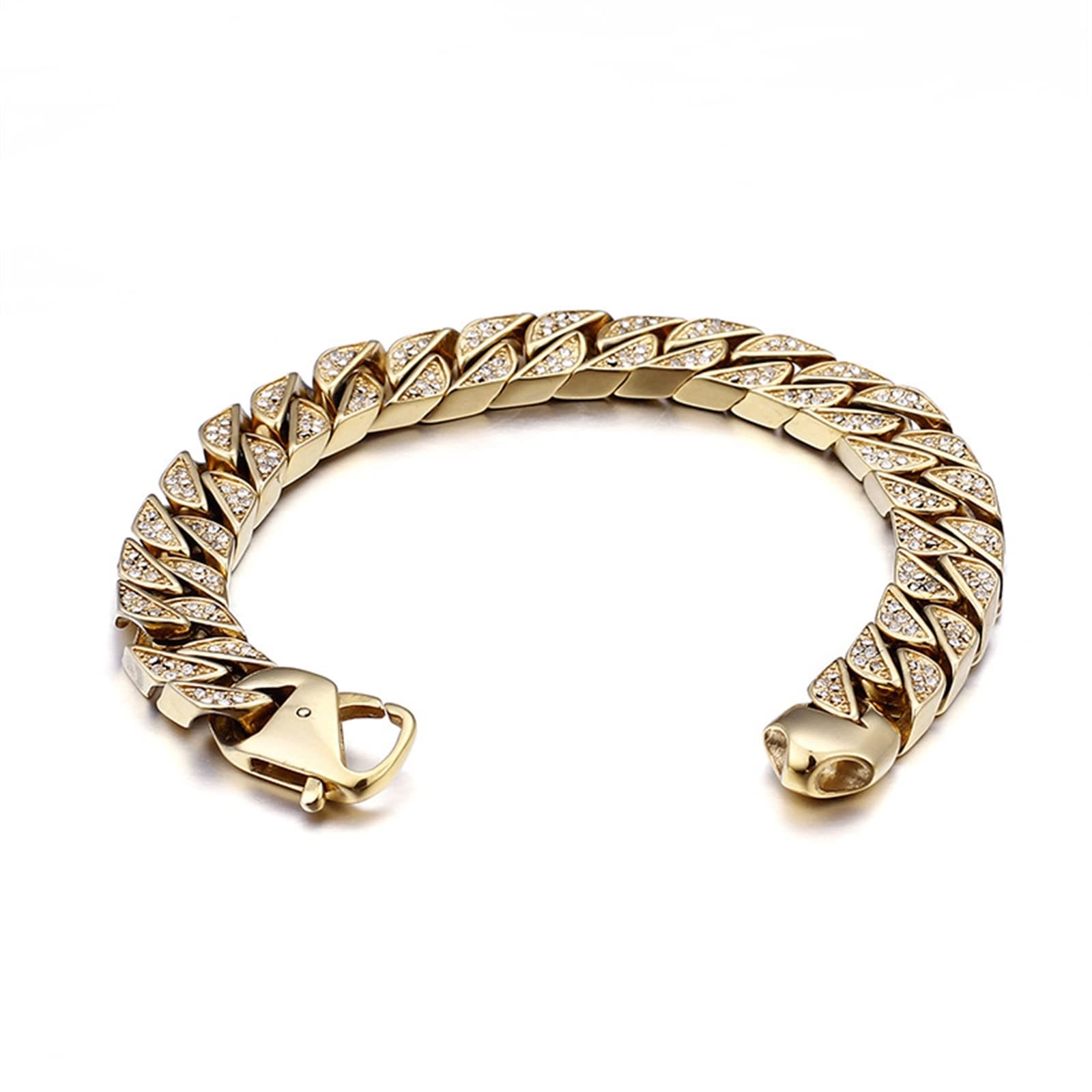 Armband Mann, Freundschaftsarmbänder aus Edelstahl mit modischer Persönlichkeit, 750 x 13 mm, kein Edelstein, Haushaltsarmaturen