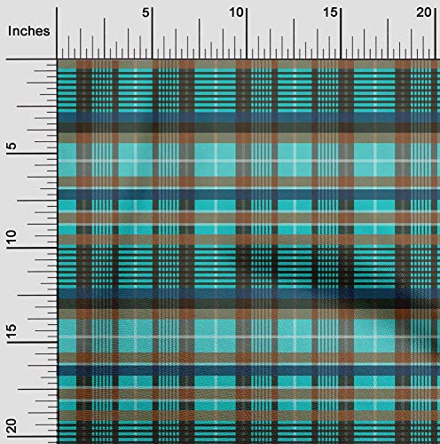 oneOone Jersey De Viscose En Tissu Madras Vérifier Tissu Au Mètre 60 Pouces De Large