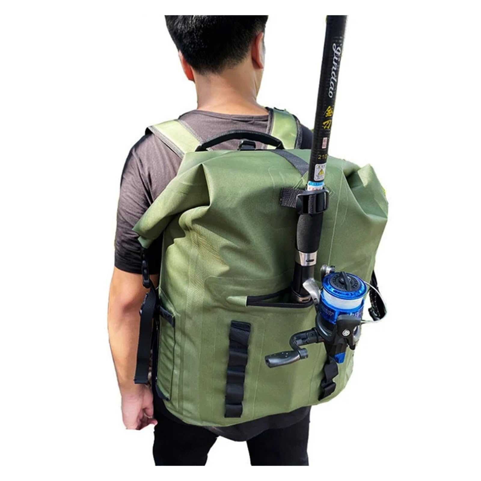KLVN Zaino da nuoto impermeabile da 30 litri Borse da arrampicata Borsa da pesca in mare Fiume Trekking Drifting Canottaggio Escursionismo Kayak Dry Boat Bag Pack