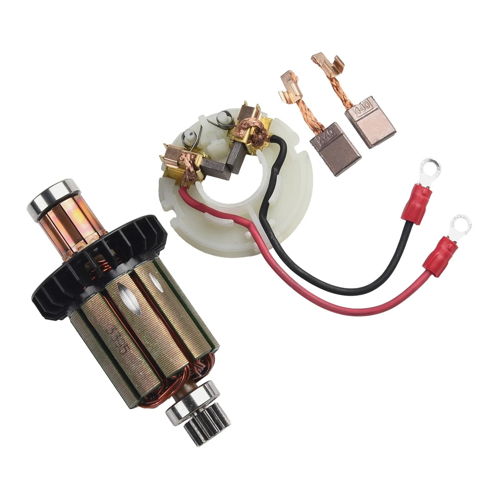 Compatible con escobillas de carbón CB440 con soporte for escobillas de armadura, juego de 4 piezas for DHP458 BHP458 BDF458 DDF458