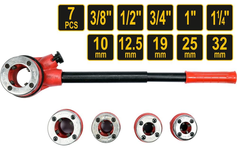 'Profi 55820 – Les stocks de cliquet 3/8 "de matrice -1,1/4 5 têtes