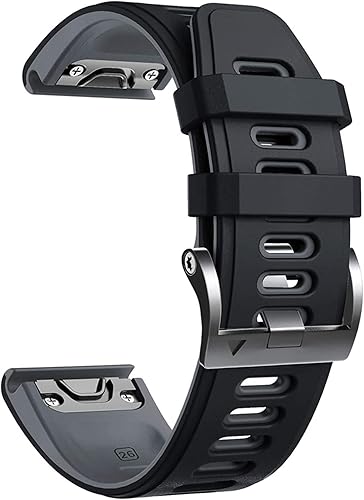 TTUCFA Correa de silicona de liberación rápida de 1.024in y 0.866in para Garmin Fenix 7 7X 6X Pro 5X 3 3HR Easyfit para reloj Garmin Fenix 6 6 Pro