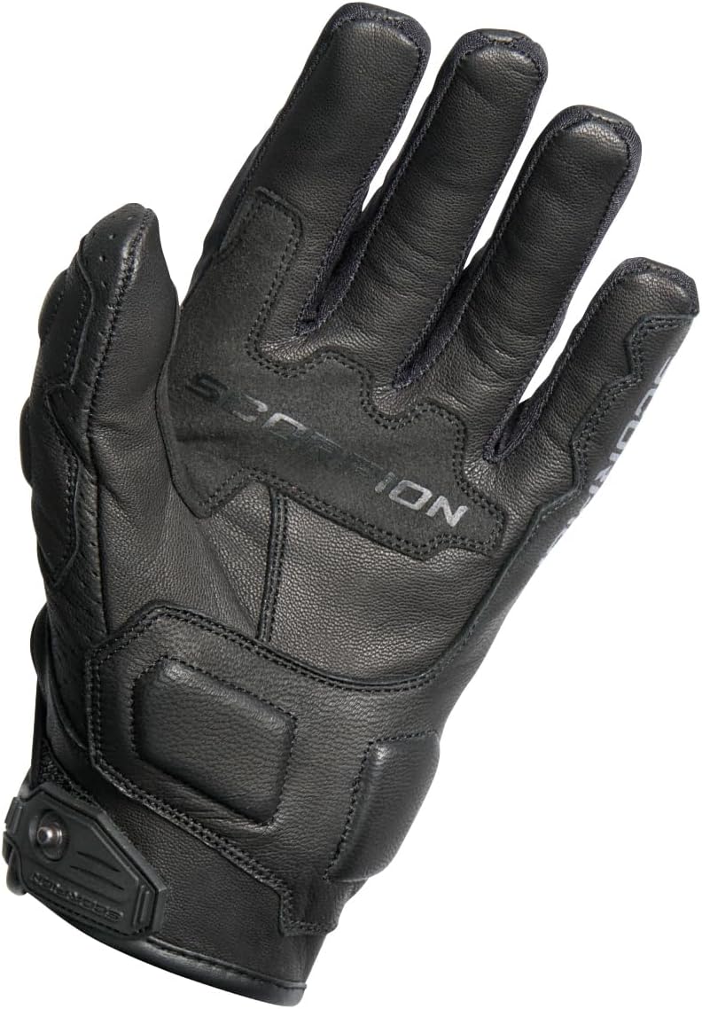 ScorpionEXO Klaw II Men's Short Cuff Hook and Loop Leather Motorcycle Riding Gloves Rib-Stretch Knuckle - Image 2