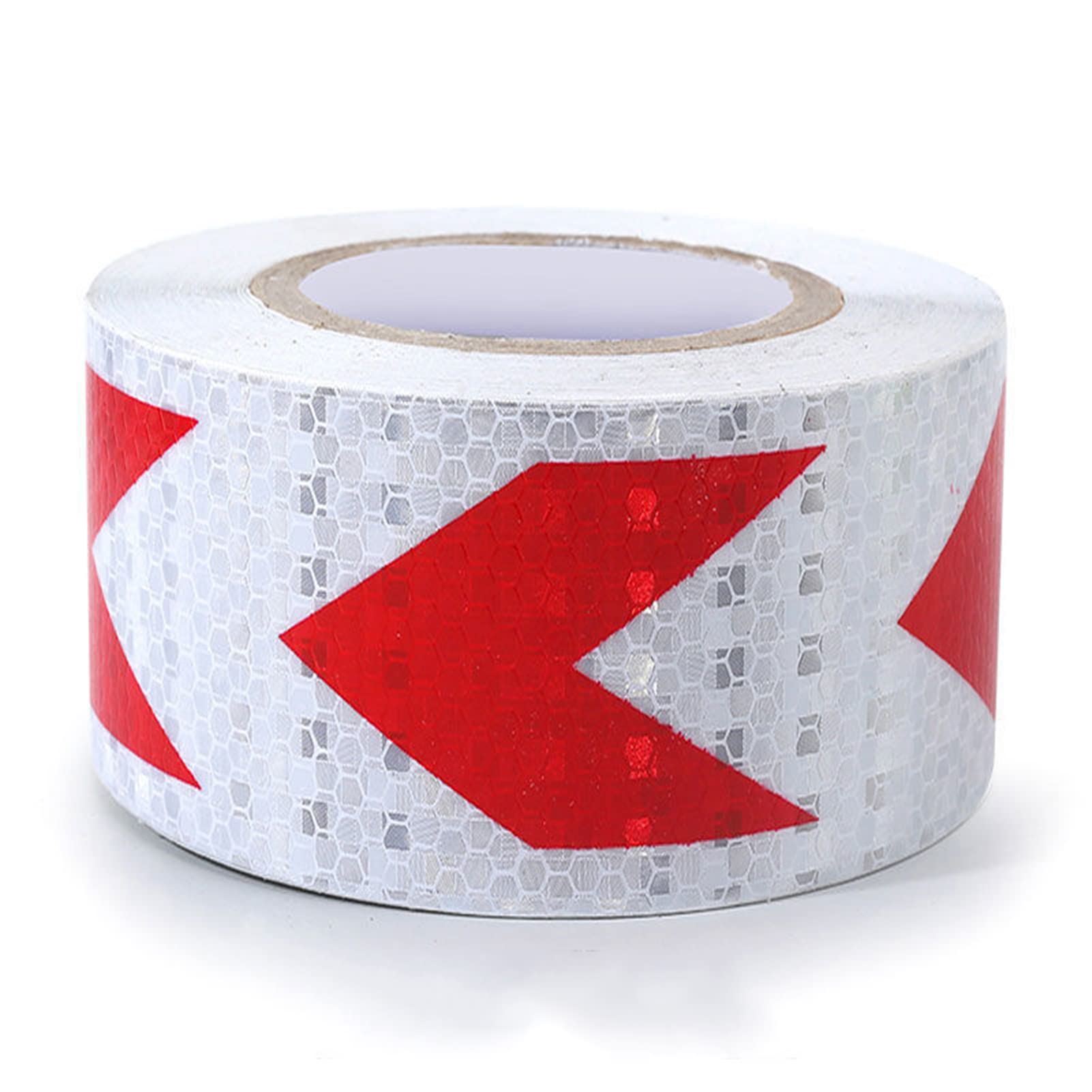 VHcgCGJ reflective tape, High Intensity Arrow Reflective Tape, Self-Adhesive Sticker, Marking Barrier(White Red)