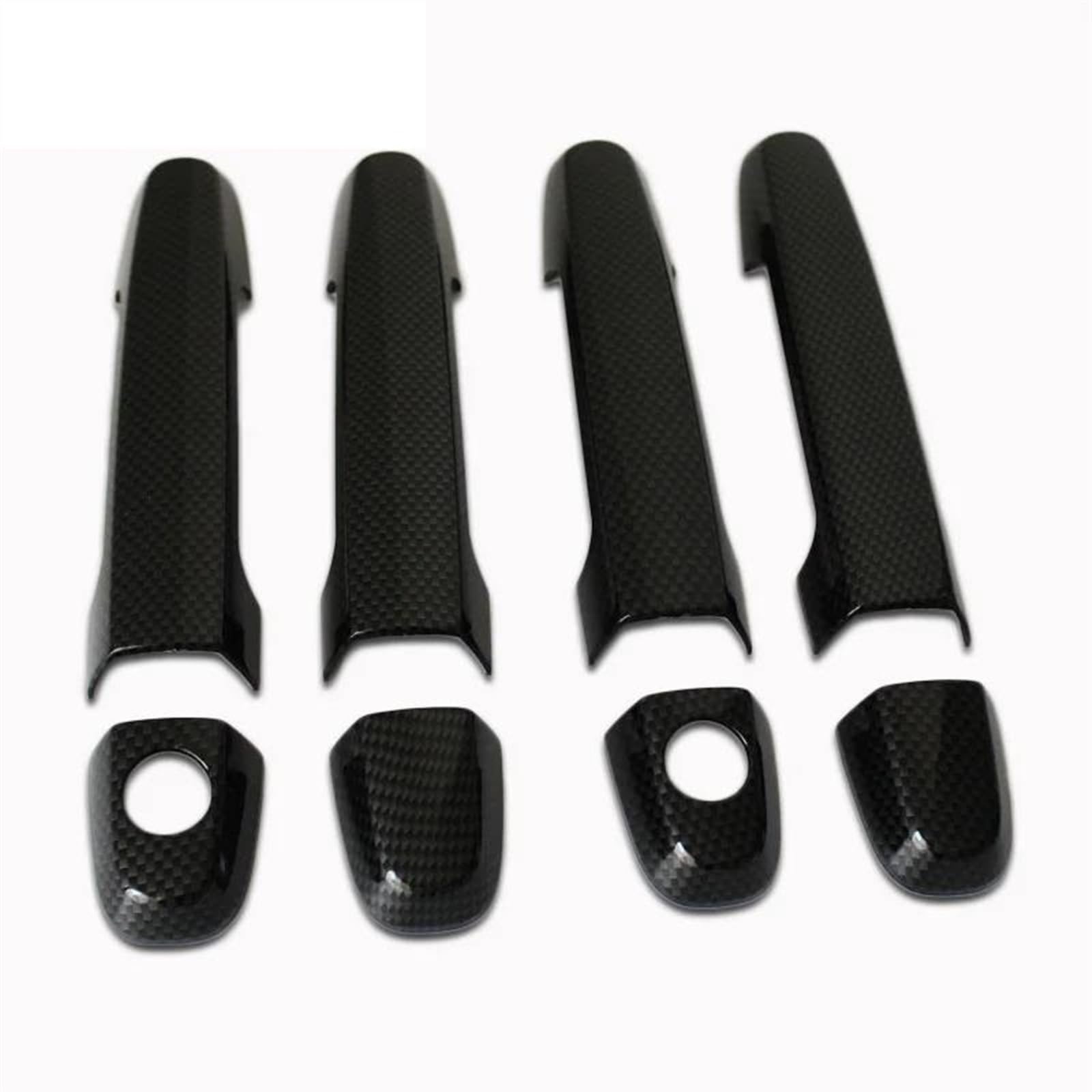 Noheeu Carbon Fiber Car Styling Stickers For Toyota For Hilux For Vigo 2005 2006 2007-2014 Protective Cover Door Handle Outer Bowls Trim(Carbon Fiber)