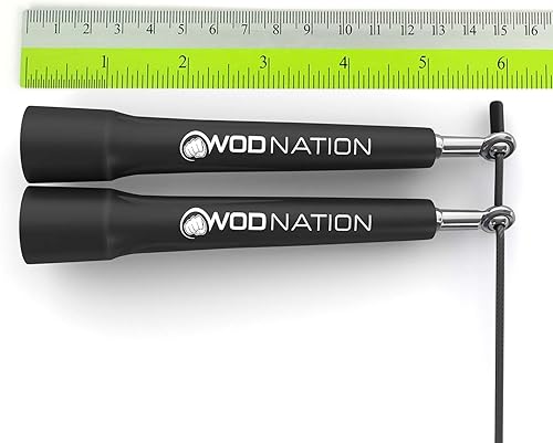 Miniatura 3 de WOD Nation Cuerda de saltar de velocidad ajustable para hombres, mujeres y niños, cuerda de saltar rápida para fitness, perfecta para boxeo, artes